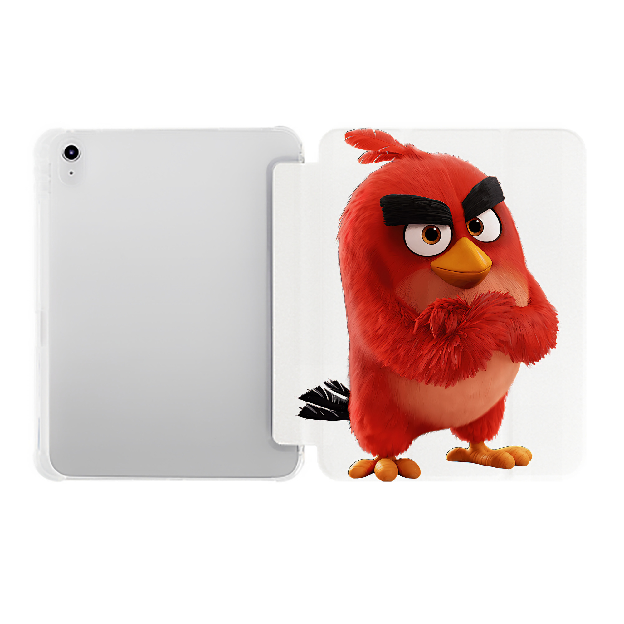 （画像用） Angry Birds アングリーバード IPad ケース ペン収納付き 三つ折りスタンド PUレザー×シリコン 対応機種9.5/10.5/10.9インチ